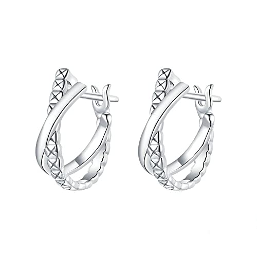 Boucles d'oreilles anti-allergie pour fille en CZ et texture cuir