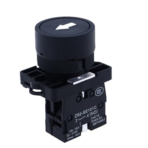 Pulsador de 22 mm ZB2-EA3351 XB2 momentáneo de alta tensión 600V 10A negro
