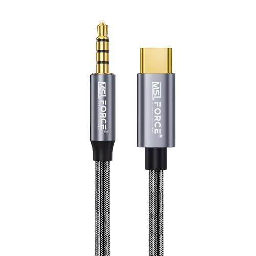 日本の中小企業 MSL FORCE Type-C to 3.5mm 4極 TRRS CITA オーディオ ケーブル 単方向 aux ジャック HIFI スマホケーブル DAC 4極 uc125 (USB-C to 3.5mm 0.5m) - MSL　FORCE - 商品画像