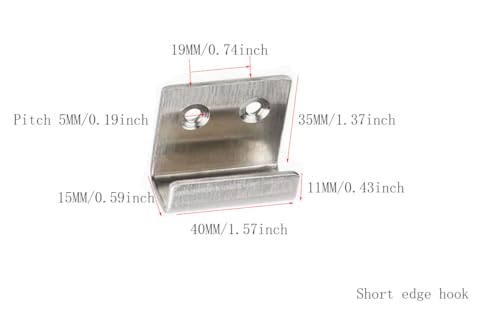Image of 6 Pieces of Stainless Steel Tile Hanging Code Heavy Duty Wall Mounting Bracket, Photo Frame Wall Tile Hanger, Display Rack Steel Hook Buckle,Low Edge