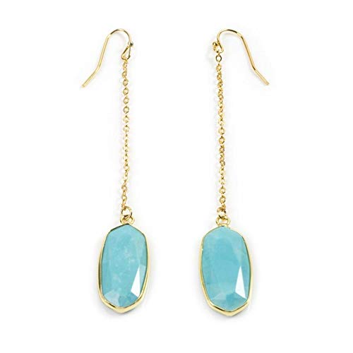Boucles d'oreilles chaîne turquoise, le cadeau idéal pour marquer un moment