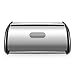Deppon Bread Box for Kitchen Countertop, Extra Large Capacity Holds More Than 2 Loaves, Matte Stainless Steel Bread Storage Bin Container with Roll up Lid, Fingerprint Proof, 17.5 x 11 x 7.5 Inches