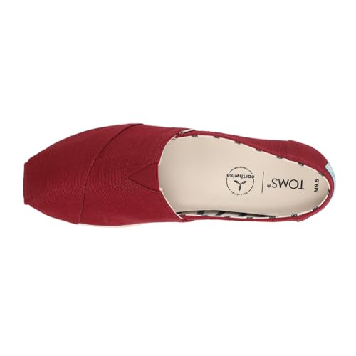 TOMS Mens Alpargata Slip On Casual Shoes - Red - Size 11 D4