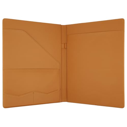 image for MOWPOG Professional Padfolio Portfolio Binder, Faux Leather Interview 