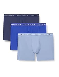 Tommy Hilfiger Herren 3p Boxer Brief DTM Um0um03878 Boxershorts, Multi (Nob Blue/Brsk Blue/PRP Navy), XXL