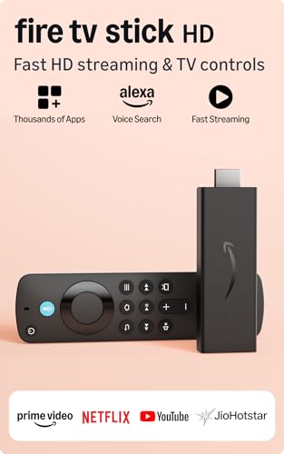 Image of Amazon Fire TV Stick HD (newest model), Alexa Voice Remote with TV power & volume controls, full HD streaming device