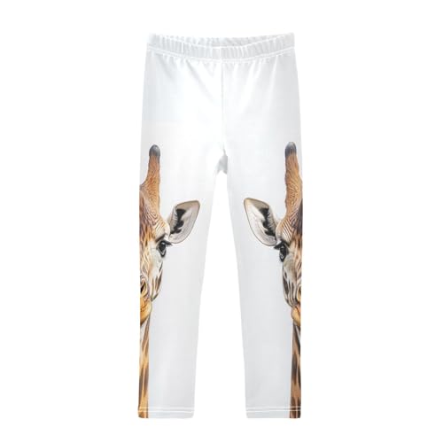 Giraffe Wildlife Animal Girls Casual Leggings for Kids Printed Long Pant Bottoms Stretch and Soft
