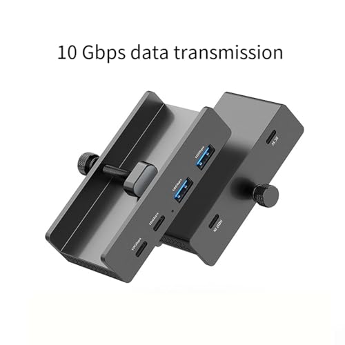 Hub USB à clip vitesse 10 Gbit/s et alimentation 5V Type C pour transfert rapide