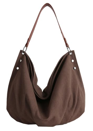 Bolso Hobo Grande de Lona para Mujer Estilo Tote miniatura 1