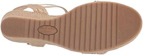Anne Klein Women's Wella Wedge Sandal, Platinum, 10 | Image 3