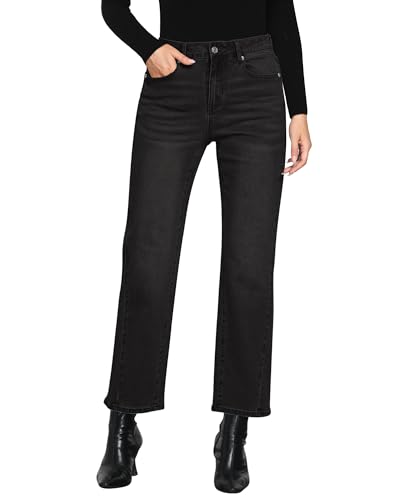 GRAPENT Women's High Waisted Wide Leg Jeans - Stretch Trousers for Business Casual - Color Washed...