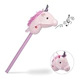 Mágico: unicornio de palo rosa que fascinará sobre todo a las niñas pequeñas; juguete de niños ideal