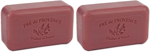 Image of Pre de Provence Artisanal Soap Bar, Natural French Skincare, Enriched with Organic Shea Butter, Quad Milled for Rich, Smooth & Moisturizing Lather, Mangosteen, 5.3 Ounce (Pack of 2)
