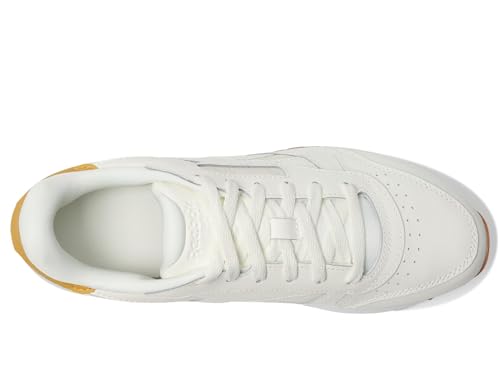 Reebok Women's Classic Leather Triple Lift Sneaker, Chalk/Chalk/Heritage Gold, Size 10