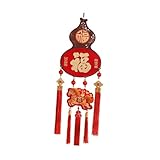 Sharplace Adorno Colgante de año Chino 2026 con Forma de Calabaza Oriental para Pared, Porche, Comedor,