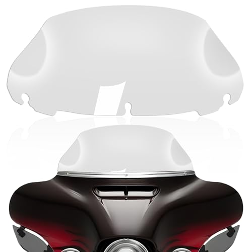Image of Clear 9 inch Motorcycle Windshield Windscreen Compatible for 2014-2023 Harley Davidson Touring Street Glide /Electra Glide /Ultra Limited /Tri Glide FLHT FLHX FLHXS FLHTK
