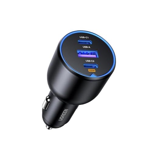 UGREEN 130W USB C Car Charger, Type C Car Charger Adapter Compatible with iPhone 17 17 Air 17 Pro 17 Pro Max 16 16 Plus 16 Pro 16 Pro Max 15 14 13 12, Galaxy S24 S23 Ultra, iPad, MacBook, and More