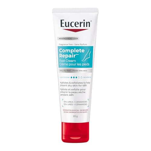 Eucerin Complete Repair Moisturizing Foot Cream, Moisturizing Lotion with 10% Urea and Ceramides for Very Dry Feet, 85 mL