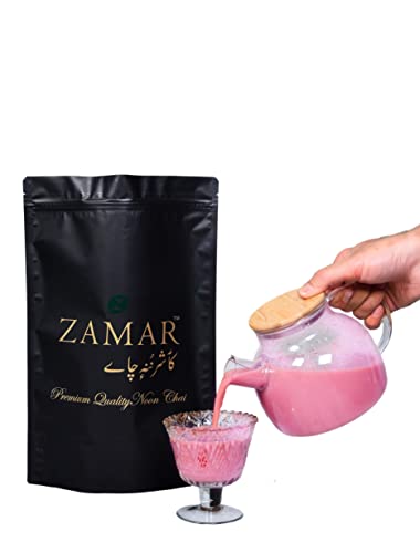 ZAMAR Kashmiri Original Noon Chai | Gulabi Pink Tea | Namkeen Sheer Samovar | Long Leaves Green Tea Loose Leaves (500Gm Each)