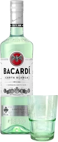 Bacardi Carta Blanca Geschenkpackung mit Glas White (1 x 0.7l)