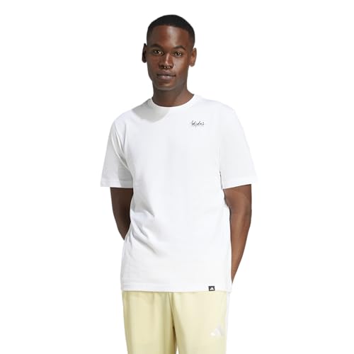 adidas Men's Lounge Still Life Bowl Graphic T-Shirt, White