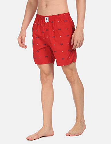 Image of U.S. Polo ASSN. Men's Comfort Fit Print Cotton I663 Boxers (Pack of 1)