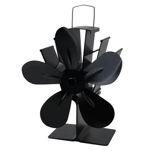 Ventilador quemador de troncos de construcción resistente con 5 cuchillas para un flujo de calor óptimo