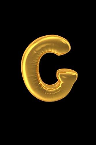 G: Golden 3D Letters , Initial Monogram Journal Letter G , Work, School, Writing Pad, Notebook or Diary, Monogrammed Gifts for any Occasion, (Lined Paper 6x9, 120 Pages ,Glossy Cover )