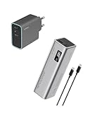 【Charge bidirectionnelle 65W MAX, recharge ultra-rapide】Prend en charge la charge bidirectionnelle 65W MAX sur un seul port. En seulement 30 minutes, rechargez un MacBook Air à 55%, un iPhone 15 Pro Max à 56% ou un Samsung S24 Ultra à 68%. La power bank elle-même peut être entièrement rechargée en 1 heure et 40 minutes, idéale pour les réunions professionnelles ou les voyages avec correspondance. Restaurez rapidement l’énergie de votre téléphone, ordinateur portable, tablette, et même de votre d