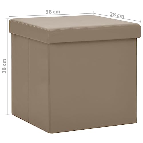 Tabouret pliant de rangement lot de 2 poufs pliables PVC