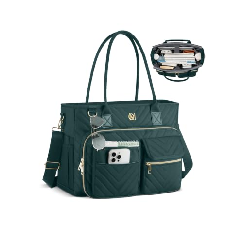 Image of Teacher Tote Bag for Women,Laptop Work Bag for Business Travel,Quilted Nurse Bible Computer Bag Briefcase Gift