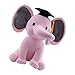 PATKAW 1PC Laurea Bambola Elefante Peluche Elefante Graduazione Elefante Peluche Peluche Peluche Peluche Molle Peluche Elefante Farcito in Black Cap per Studenti Ragazzi Ragazze Rosa