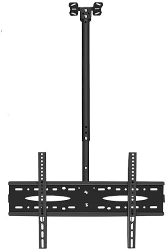 Ceiling Mount TV Bracket for 32-72 Inch Flat Panel TVs, Adjustable Height and Angle, Cold Rolled Steel, Max Load 45kg, VESA 600x400mm