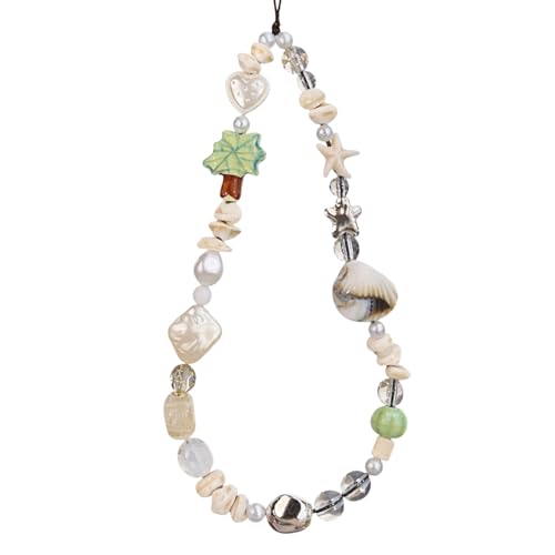 Image of Cute Beaded Camera Wrist Strap for Phone, Digital Camera Charm Lanyard, Pearl Beaded Chain for Bag Keychain Gift