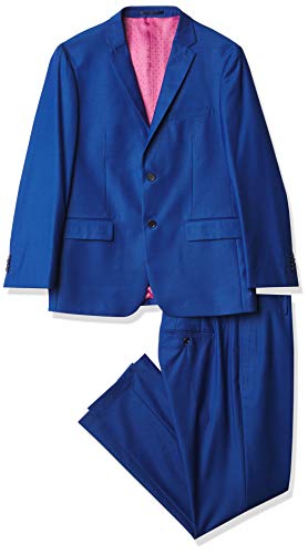 Kitonet Men's Solid 2-Piece Slim Fit Suit, Cobalt Blue, 42S