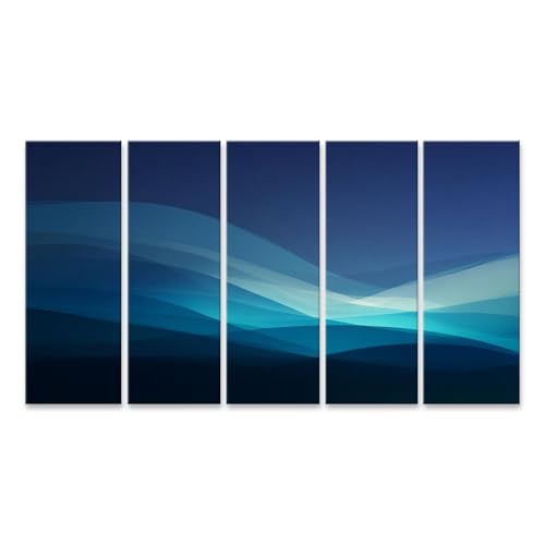 Toile vagues bleues douces islandburner pour habiller un grand mur vide de salon