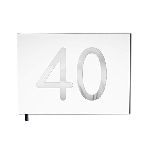 Uttscheid Libro de visitas, 40 años, para cumpleaños, boda o jubilación, letras cromadas, 100 páginas, gran Calidad