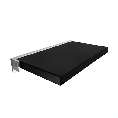 Transolid Preston Flip-Up Fold-Down Wall-Mount Padded Shower Seat, 20 in. W x 15.75 in. D, Black and Polished Chrome, PPS1420UP-09PC