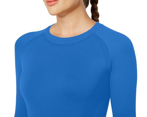 Image of MathCat Workout Shirts for Women Long Sleeve, Workout Tops for Women, Quick Dry Gym Athletic Tops,Seamless Yoga Shirts XS-XL