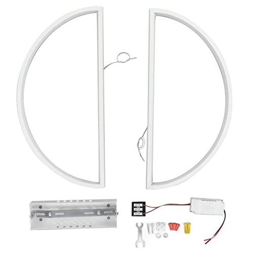 XZXCVN Luz de Techo LED Semicircular, Iluminación Cálida, 41.5 cm, Diseño Moderno Minimalista - Fácil Instalación, Material Metálico y Acrílico, Ideal para Salón y Dormitorio