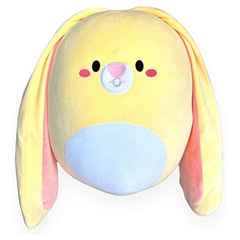 Snuggaboos Bella The Bunny: Jumbo 16" Ultra-Soft & Cuddly Squish Plush Toy with Extra Long Ears - Huggable Oversized Easter Snuggle Buddy for All Ages Cover