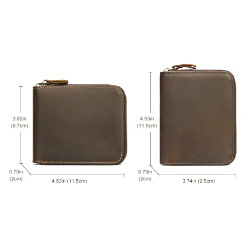 Men's Wallet Leather Retro Men's Ultra-thin Business Wallet for Party,Travel3