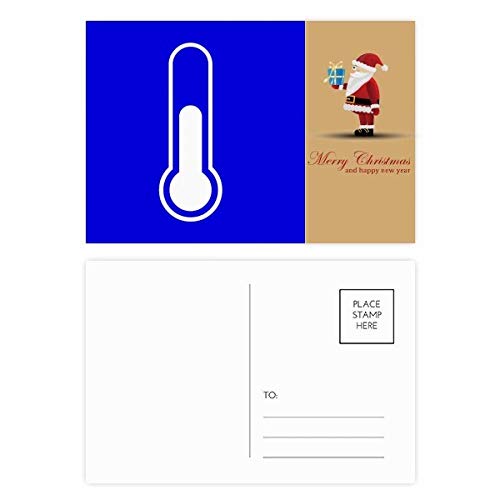 Cartes postales carrées bleues de température pour relevé météo en lot