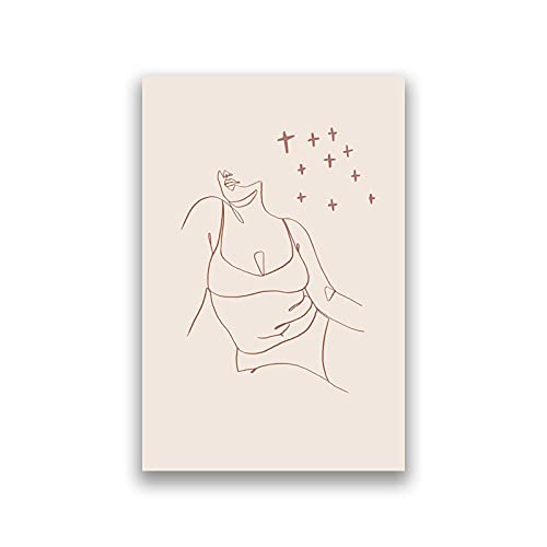 Cuerpo línea dibujo lienzo para eliminar la monotonía de las paredes del dormitorio