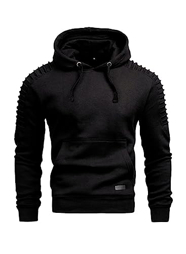 JMIERR Hoodie Herren Basic Kapuzenpullover Set Winter Sweatshirts Kapuze...