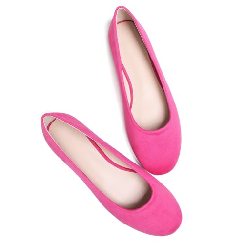 Image of Dear Time Women's Flats Comfortable Slip On Ballet Flats Soft Solid Casual Shoes
