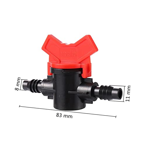 Válvula de manguera de 3/8 pulgadas, llave de corte de dos vías para accesorios de 8-11mm 3