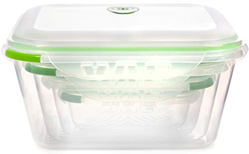 Ozeri INSTAVACTM BPA-Fee 8-Piece Green Earth Food Storage Container/Nesting Set with Vacuum Seal