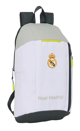 Safta REAL MADRID EQUIPACIÓN 25/26   Mini Mochila para Uso Diario, Ideal para Niños de Diferentes Edades, Cómoda y Versátil, Calidad y Resistencia, 22x10x39 cm