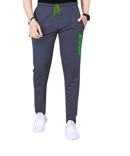 eystone Track Pants for Men || Activewear Pants || Men’s Joggers Polyester with 2 Side Zipper Pockets Casual Trousers Stretchable (Sports | Gym | Yoga) (New Green Sport) (Pack of 1)-picture-29